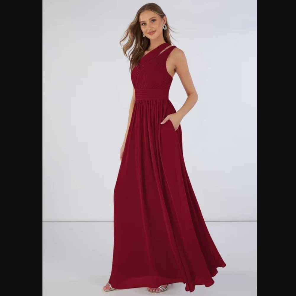 Azazie Molly in Burgundy